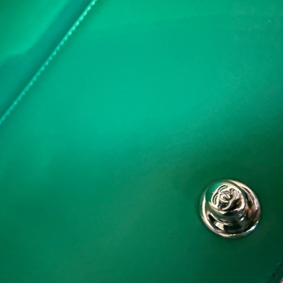 💚FINAL Green Leather Chain Quilted Shoulder Bag